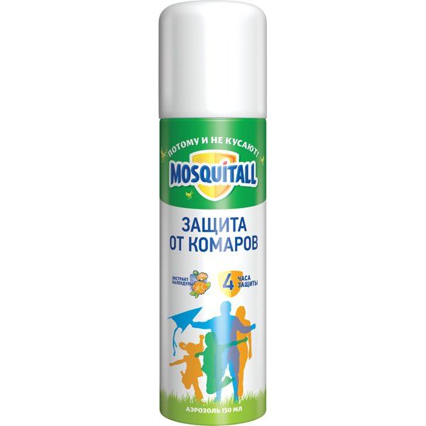 Аэрозоль средство репеллентное для взрослых Защита Mosquitall/Москитол 150мл