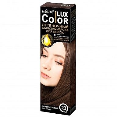 Бальзам-маска для волос оттеночный тон 23 Темно-русый Color Lux Белита 100 мл
