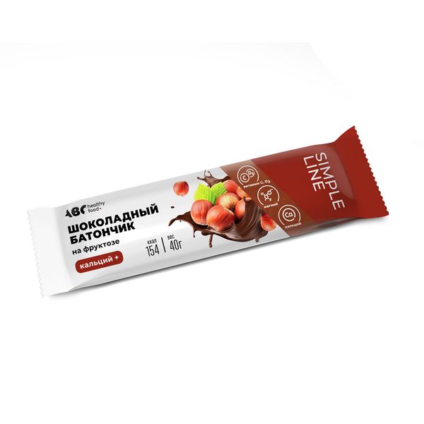 Батончик Витаген-кальций шоколадная глазурь на фруктозе ABC Healthy Food 40г