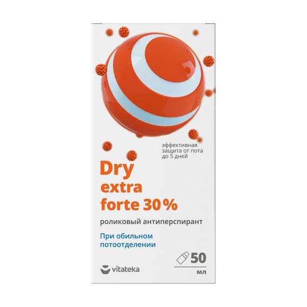 Дабоматик от обильного потоотделения 30 %, Витатека Драй Экстра Форте/Vitateka Dry Extra Forte 50 мл