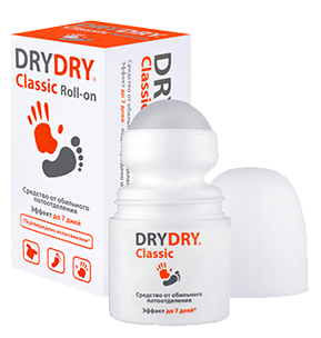 Дезодорант - антиперспирант Dry Dry/Драй Драй от обильного потоотделения Classic Roll-on 35мл