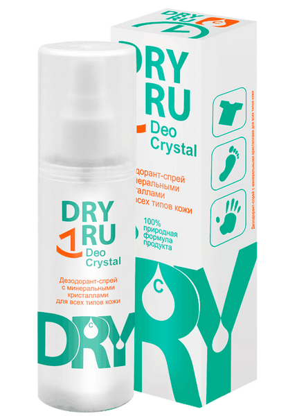 Дезодорант-спрей с минеральными кристаллами Deo Crystal Dry Ru/Драй Ру 40г