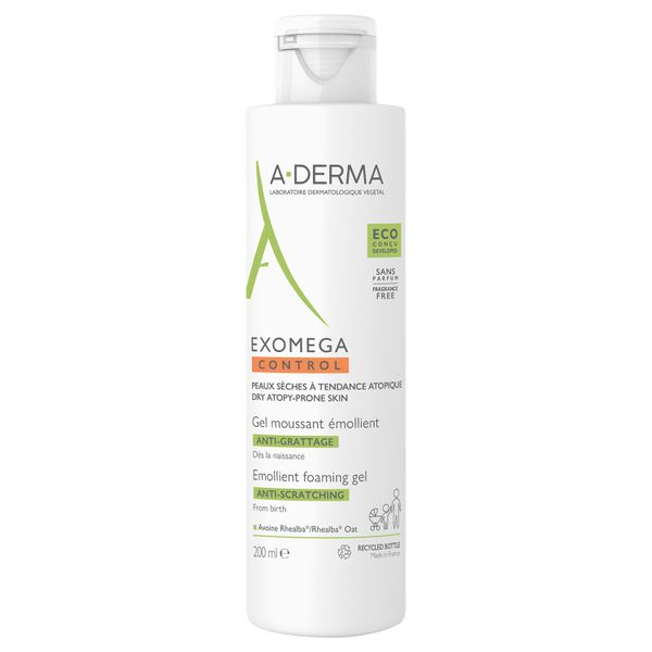 Гель для сухой кожи пенящийся смягчающий Exomega Control A-derma/А-дерма фл. 200мл (C48202)
