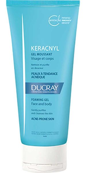 Гель очищающий для лица и тела Keracnyl Ducray/Дюкрэ 200мл