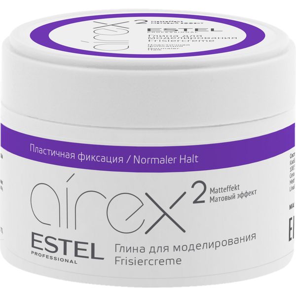 Глина для моделирования волос с матовым эффектом пластичная фиксация Airex Estel/Эстель 65мл