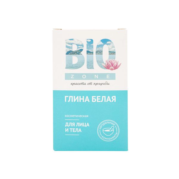 Глина косметическая для лица и тела белая BioZone/Биозон 100г