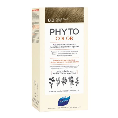 Краска для волос Phytocolor Phyto/Фито тон 8.3 Светлый золотистый блонд