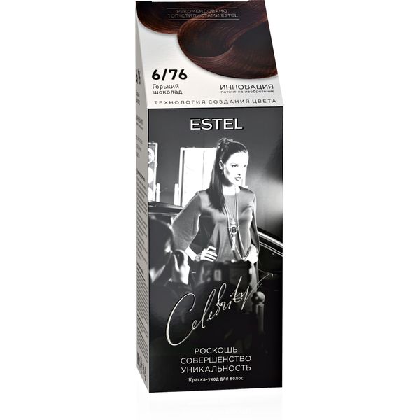 Краска-уход для волос Celebrity Estel/Эстель тон 6/76 Горький шоколад