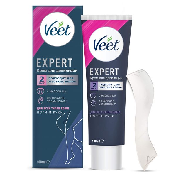 Крем для депиляции ног и рук для всех типов кожи Expert Veet/Вит туба 100мл