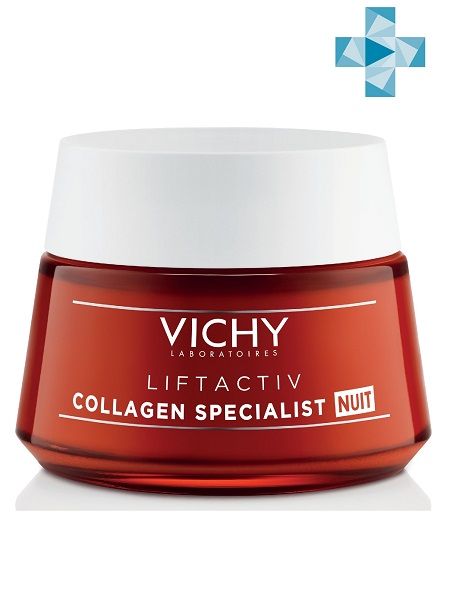 Крем для лица ночной Liftactiv Collagen Specialist Vichy/Виши 50мл