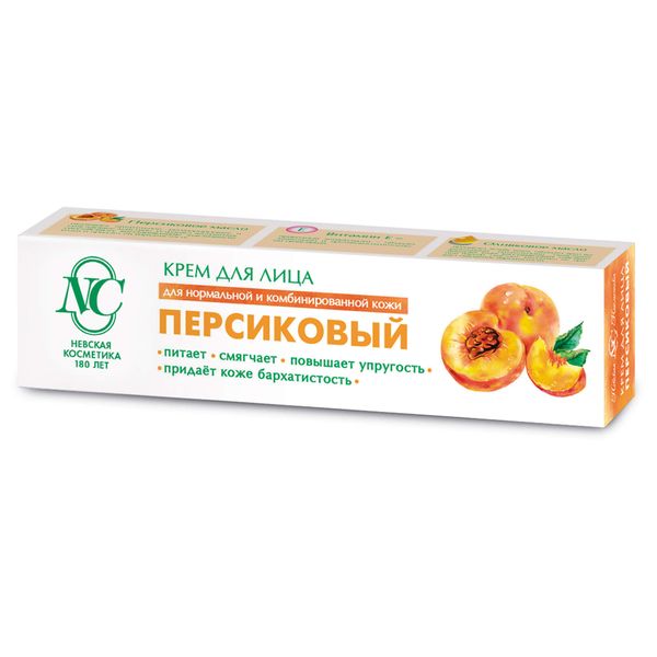 Крем для нормальной и комбинированной кожи питательный персиковый Невская Косметика туба 40мл