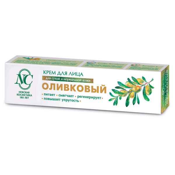 Крем для сухой и нормальной кожи лица оливковый Невская Косметика 40мл