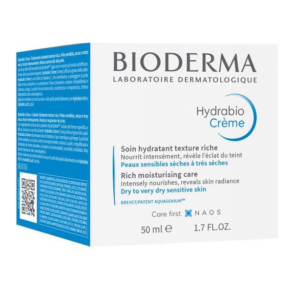 Крем для сухой и обезвоженной кожи лица увлажняющий Hydrabio Bioderma/Биодерма 50мл