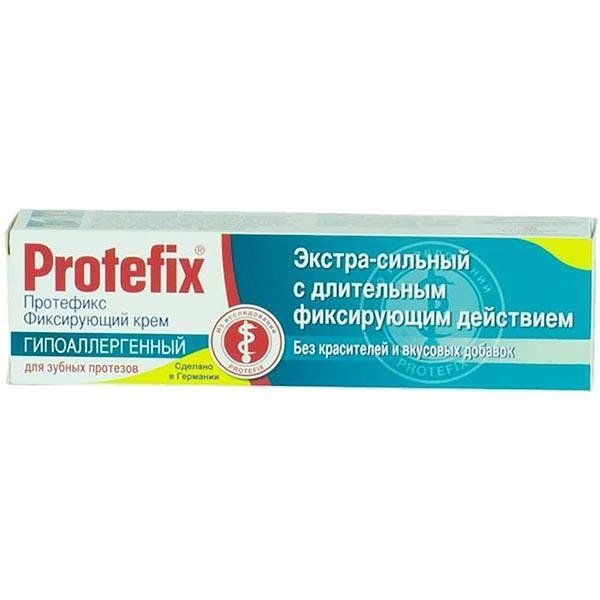 Крем для зубных протезов фиксирующий гипоаллергенный Protefix/Протефикс 40мл