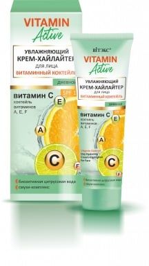 Крем-хайлайтер для лица увлажняющий дневной Витаминный коктейль Витэкс Vitamin Active 40мл