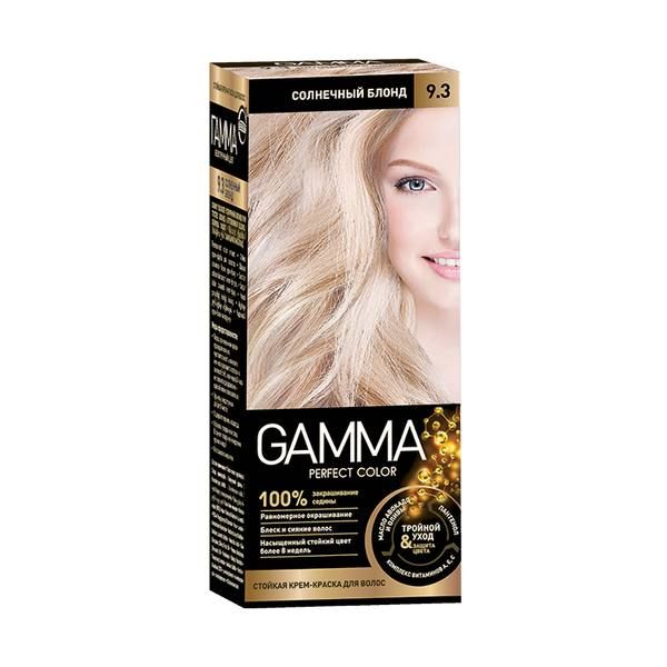Крем-краска для волос солнечный блонд Gamma Perfect color Свобода тон 9.3