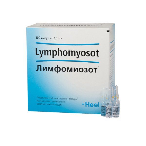 Лимфомиозот раствор для в/м введ. гомеопатический 1,1мл 100шт
