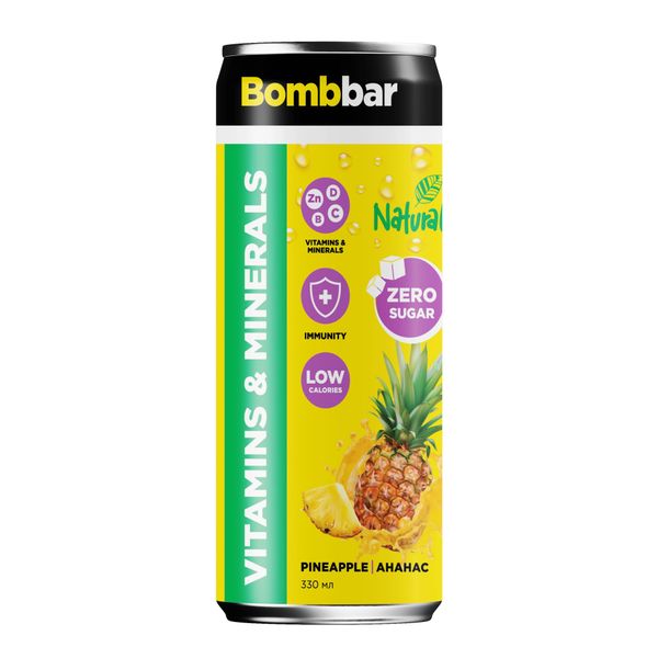 Лимонад газированный ананас Bombbar 330мл