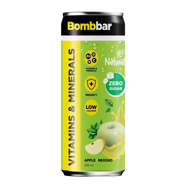 Лимонад газированный яблоко Bombbar 330мл