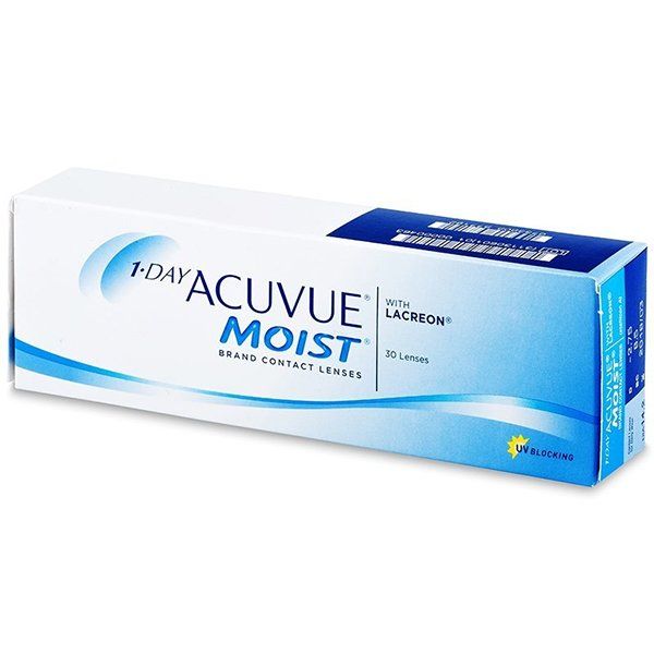 Линзы контактные Acuvue 1 day moist (8.5/-0,75) 30шт