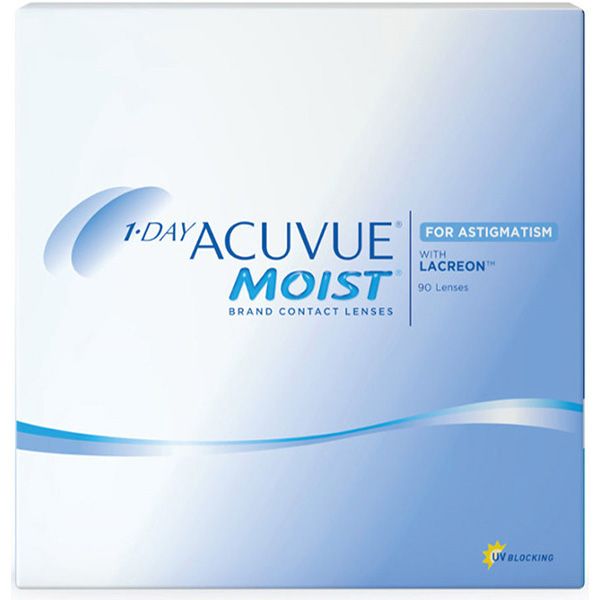 Линзы контактные Acuvue 1 day moist (8.5/-1,50) 90шт