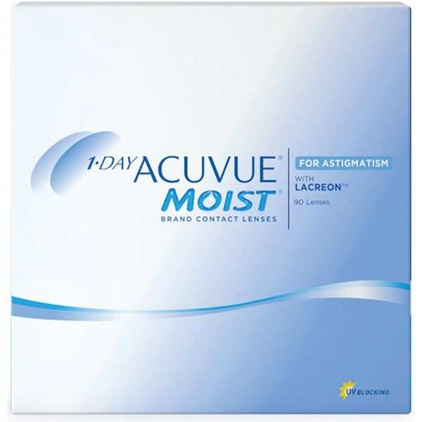 Линзы контактные Acuvue 1 day moist (8.5/-2,25) 90шт