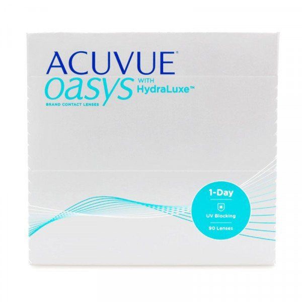 Линзы контактные Acuvue 1 day oasys with hydraluxe (8.5/-0,75) 90шт