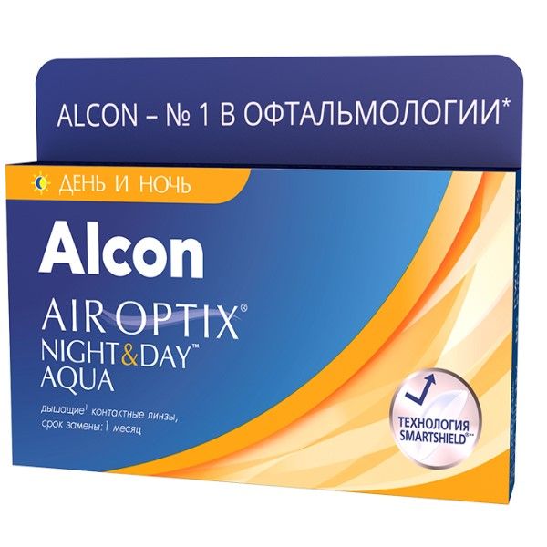 Линзы контактные Alcon/Алкон Air optix night & day aqua (8.4/-0,50) 3шт