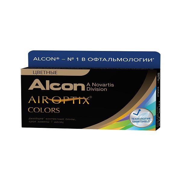 Линзы контактные цветные Alcon/Алкон air optix colors (8.6/-0,00) Turquoise 2шт