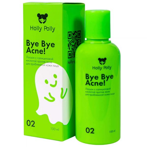 Лосьон для проблемной кожи лица против акне с салициловой кислотой Bye Bye Acne! Holly Polly/Холли Полли 100мл