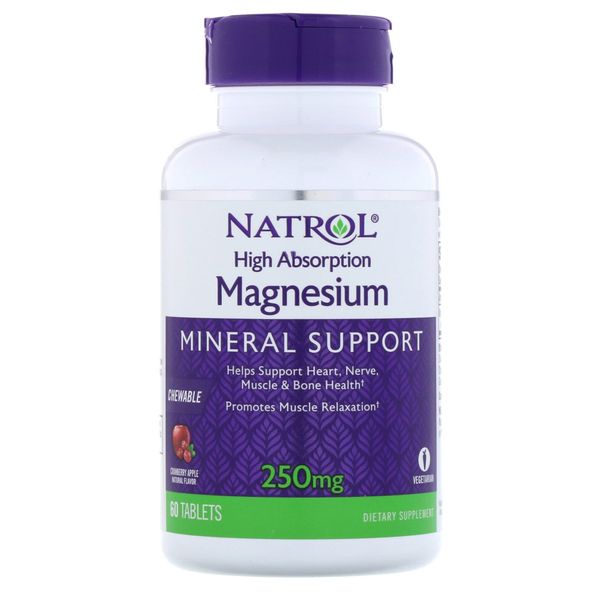 Магнезиум Natrol таблетки жевательные 1922мг 60шт