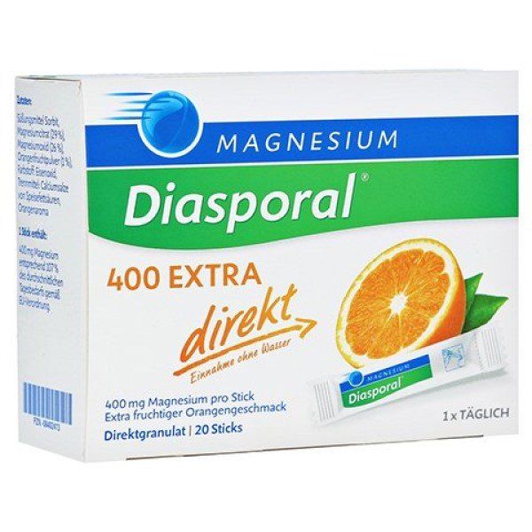 Магний Диаспорал Директ апельсин гранулы для приема вн. 400мг 2,22г 20шт
