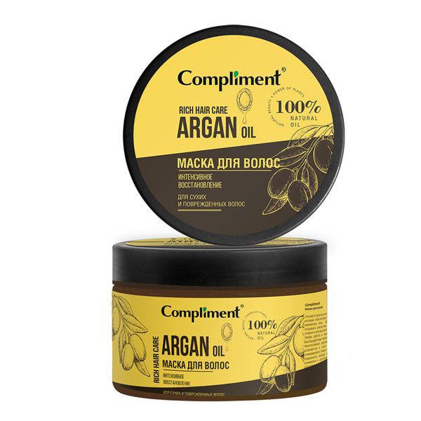 Маска для волос интенсивное восстановление Argan oil rich hair care Compliment/Комплимент 400мл