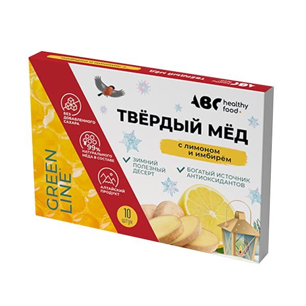 Мед твердый имбирь-лимон ABC Healthy Food 30г