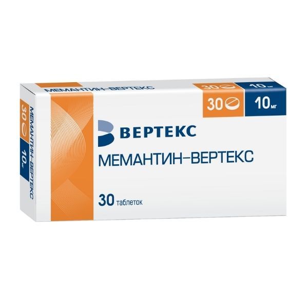 Мемантин-Вертекс таблетки п/о плён. 10мг 30шт