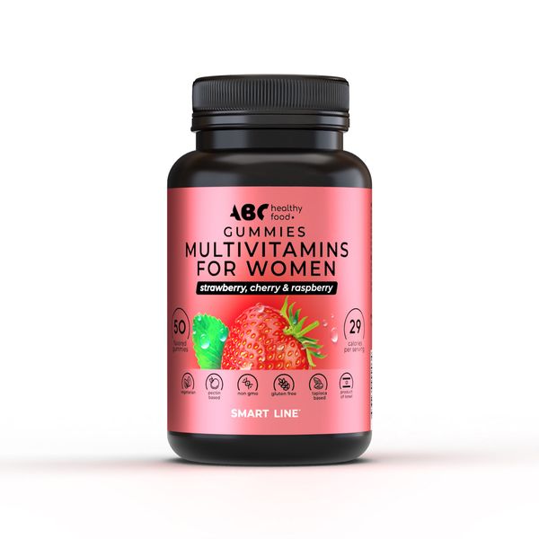 Мультивитамины комплекс для женщин вкус фруктов и ягод ABC Healthy Food пастилки мармеладные жевательные 50шт