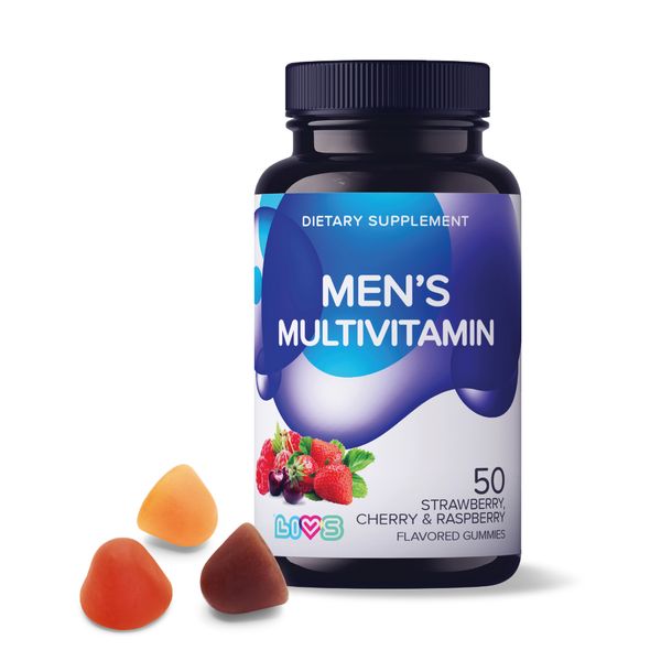 Мультивитамины комплекс для мужчин фрукты и ягоды LIVS пастилки жевательные 3,7г 50шт