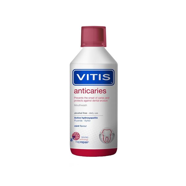 Ополаскиватель для полости рта VITIS Anticaries для ежедневного использования вкус ментола 500мл
