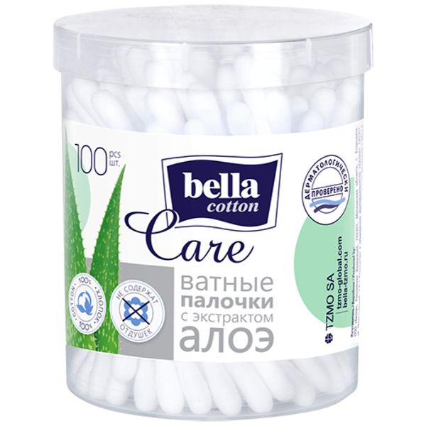 Палочки ватные с экстрактом алоэ Cotton Care Bella/Белла 100шт