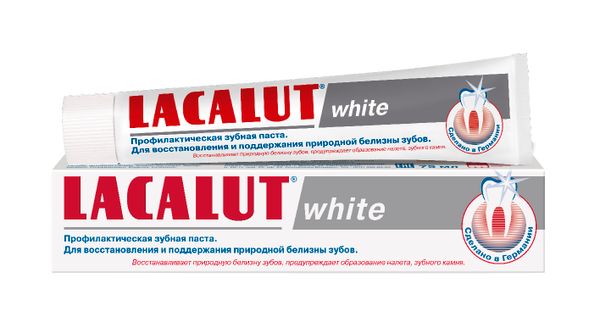 Паста зубная для ежедневного применения White Lacalut/Лакалют 75мл