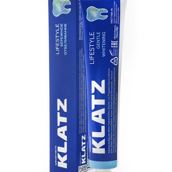 Паста зубная Lifestyle Бережное отбеливание Klatz 75мл
