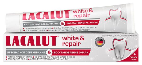 Паста зубная отбеливающая White&Repair Lacalut/Лакалют 50мл