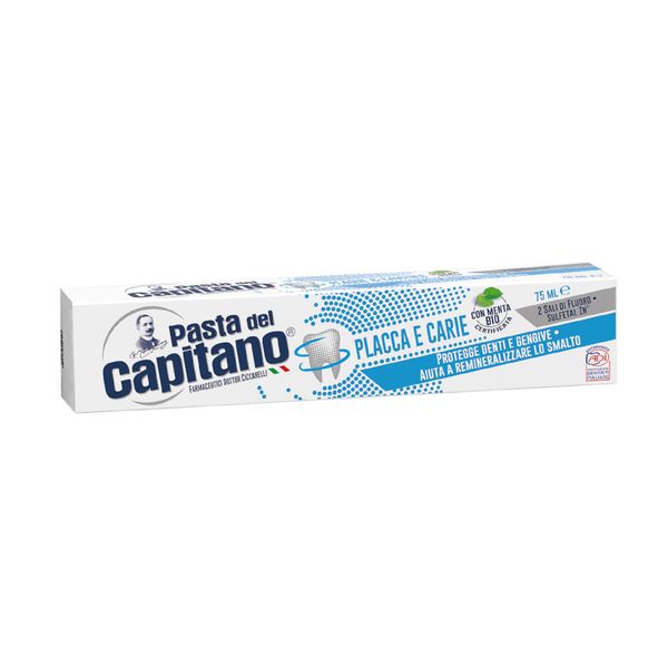 Паста зубная против налета и кариеса Pasta del Capitano туба 75мл