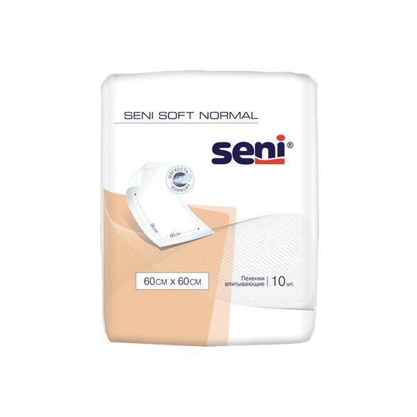 Пеленки впитывающие одноразовые Soft Normal Seni/Сени 60x60cм 10шт