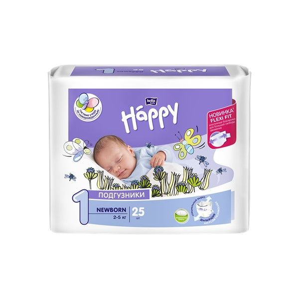 Подгузники гигиенические для детей Baby Happy Bella/Белла 25шт р.Newborn (1)
