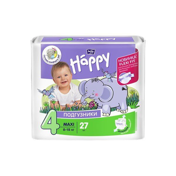 Подгузники гигиенические для детей Baby Happy Bella/Белла 8-18кг 27шт р.Maxi (4)