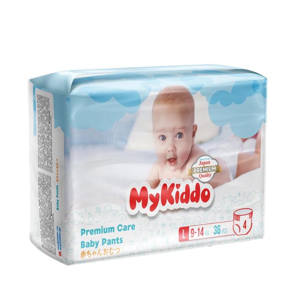 Подгузники-трусики для детей Premium MyKiddo 9-14кг 36шт р.L