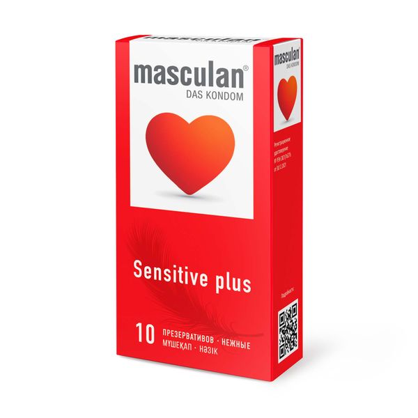 Презервативы нежные Sensitive plus Masculan/Маскулан 10шт