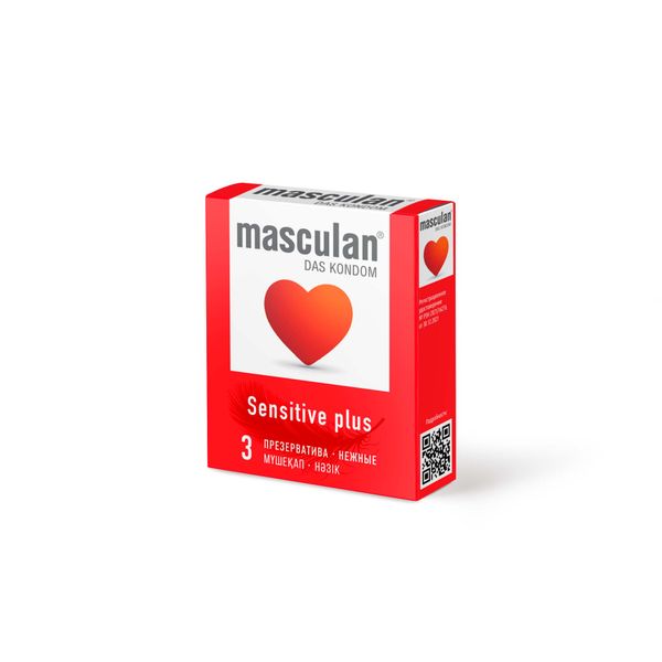 Презервативы нежные Sensitive plus Masculan/Маскулан 3шт