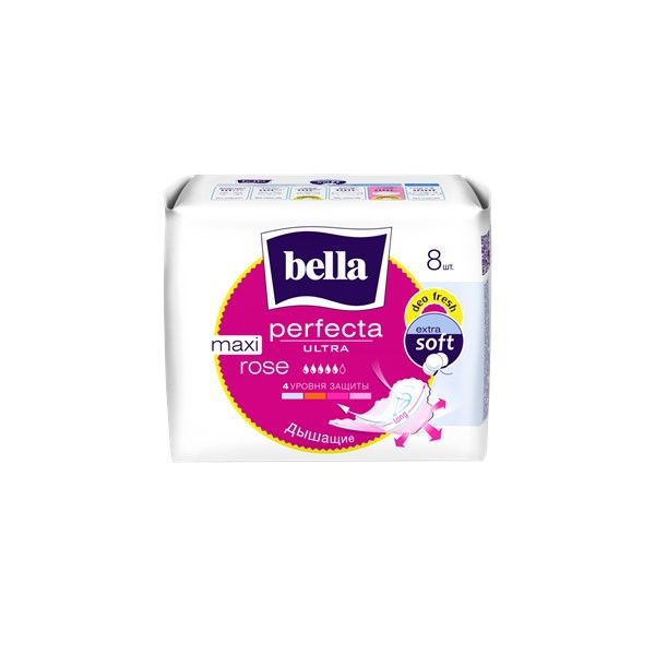 Прокладки гигиенические впитывающие ультратонкие Maxi Rose Perfecta ultra Bella/Белла Perfecta 8шт